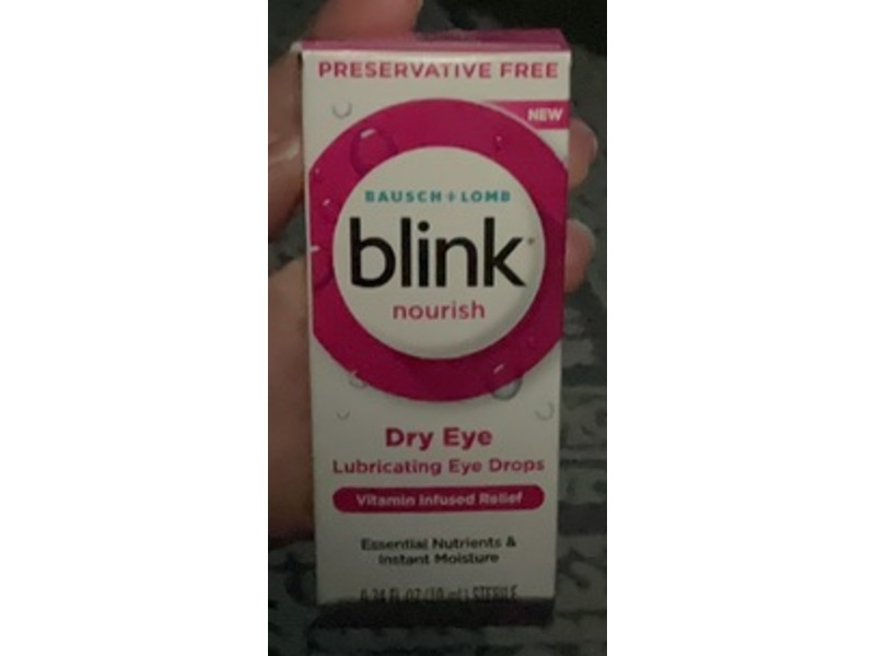 Blink Nourish Dry Eye Lubricating Eye Drops, 0.33 fl oz