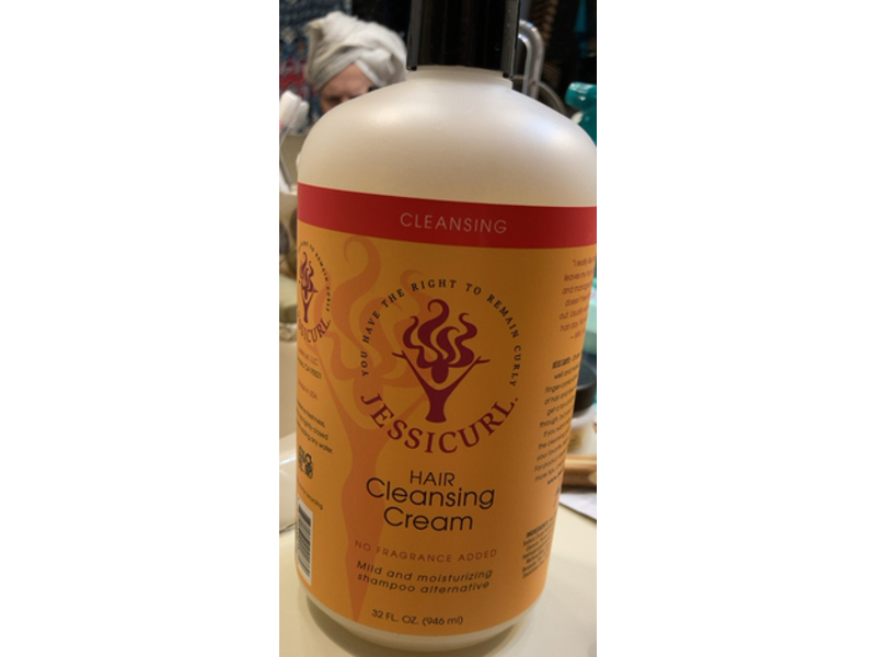 Jessicurl Hair Cleansing Cream Mild & Moisturizing Shampoo, No-Fragrance, 32 fl oz/ 946 mL