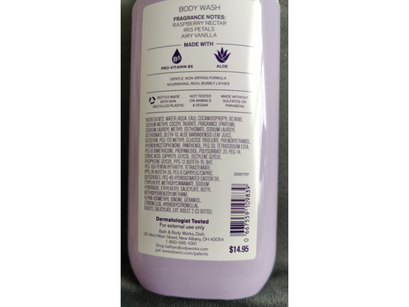 Bath & Body Works Butterfly Body Wash, Pro-Vitamin B5 + Aloe, 10 fl oz/295 mL