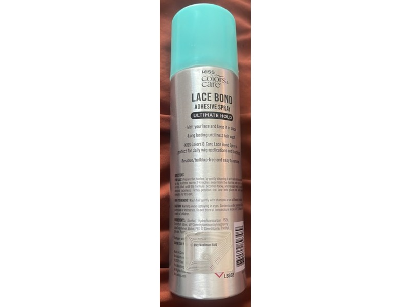 Kiss Colors & Care Lace Bond Adhesive Spray Ultimate Hold, Hold Level 9, 11.1 oz/315 g