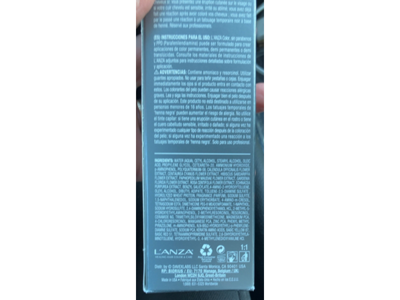 L'anza Healing Cream Hair Colour, 7NN Dark Ultra Natural Blonde, 3 fl oz/90 mL