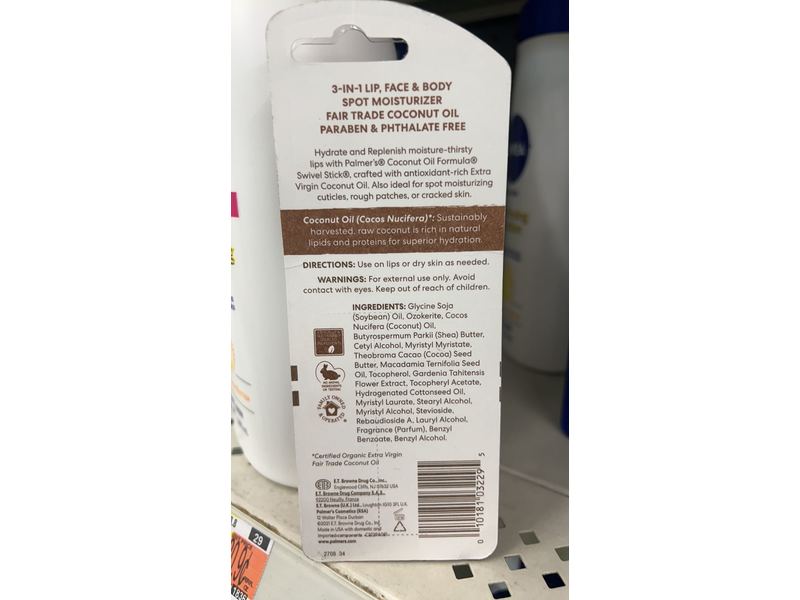 Palmer's Moisturizers Dry Lips, Coconut Oil, 0.5 oz/14 g, Pack Of 2