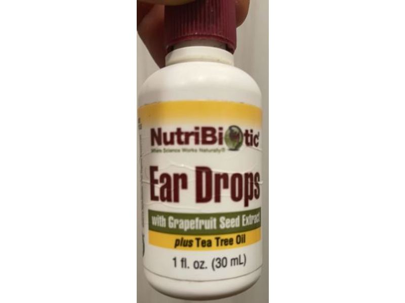 NutriBiotic Ear Drops, Grapefruit Seed Extract & Tea Tree Oil, 1 fl oz/30 mL