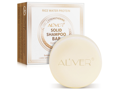Aliver Solid Shampoo Bar, Rice Water Protein, 3.2 oz/91 g