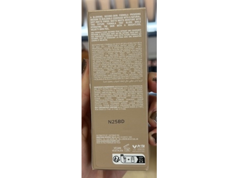 Anastasia Beverly Hills Impeccable Blurring Second Skin Matte Foundation, 2WP, 1.18 fl oz/35 mL