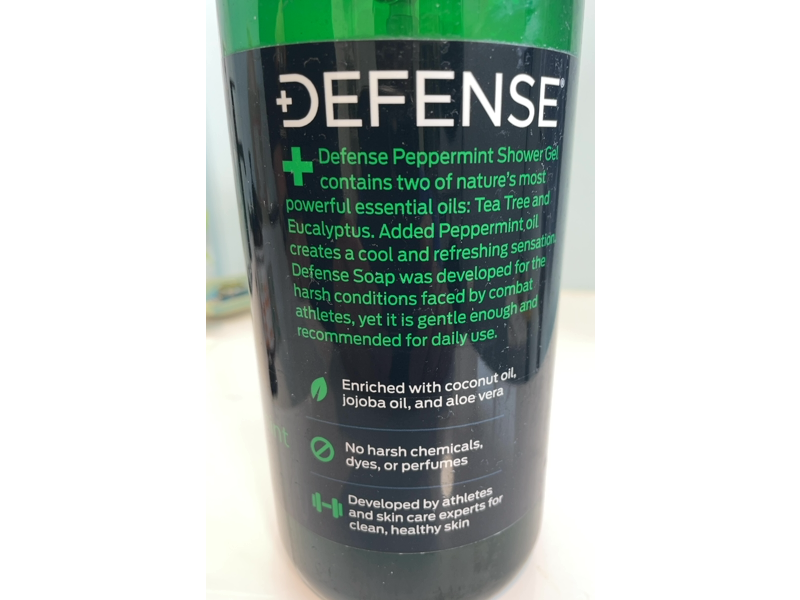 Defense Daily Clean Shower Gel, Peppermint, 32 fl oz