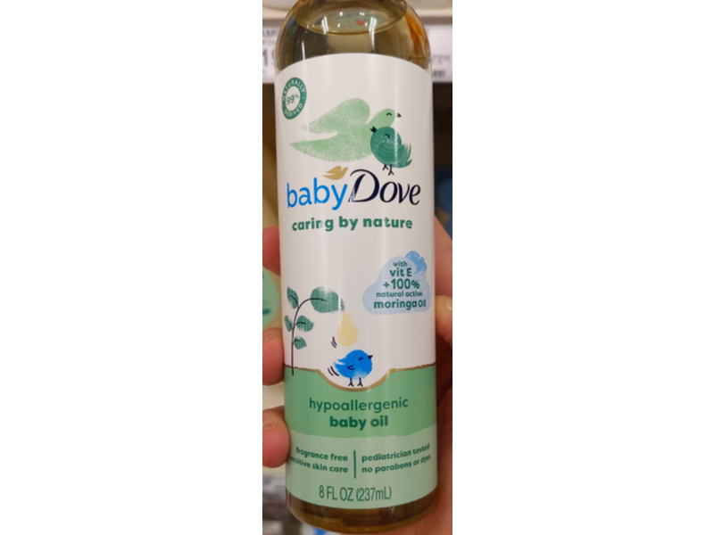 Baby Dove Caring By Nature Hypoallergenic Baby Oil, 8 fl oz/237 mL