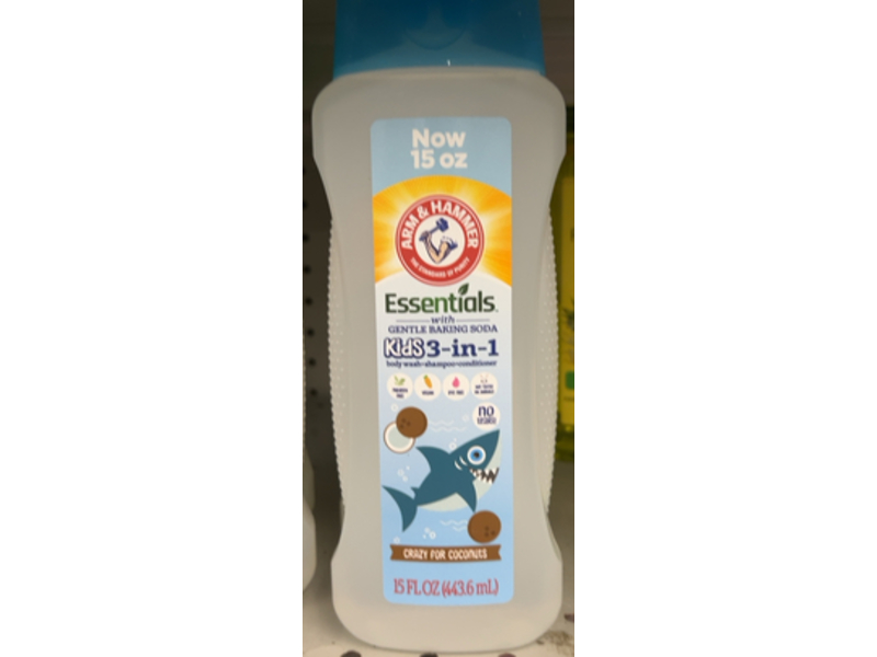 Arm & Hammer Kids 3 -In-1 Body Wash + Shampoo & Conditioner, 15 fl oz/443.6 mL