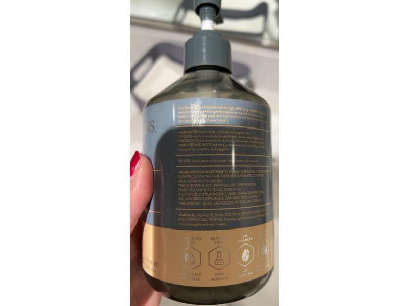 Spascriptions Mandarin & Ginger Hand Wash, 17.5 fl oz/520 mL