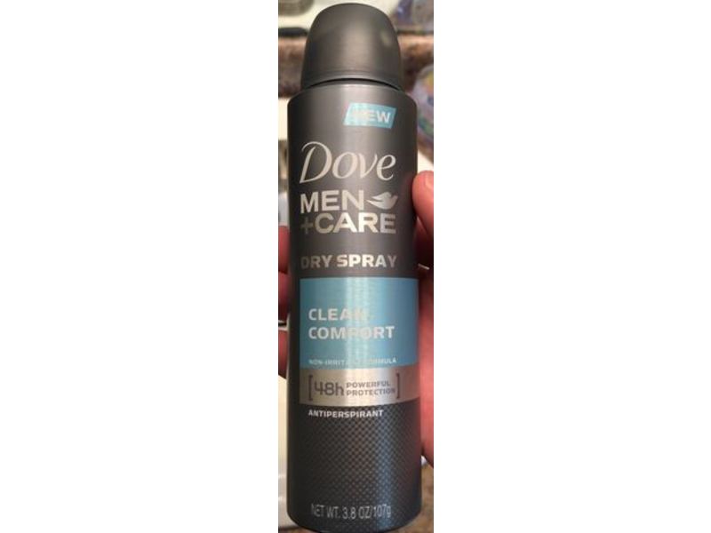 Dove Men+Care Dry Spray Antiperspirant, Clean Comfort, 3.8 oz/107 g