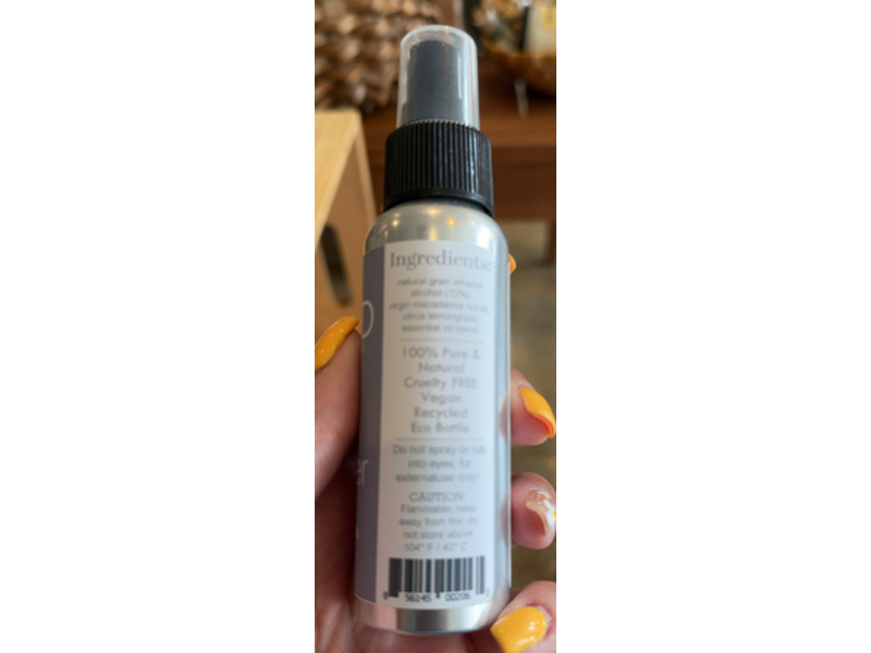 Elevated Body Care Natural Hand Sanitizer with Moisturizer, Earl Gray, 2.27 fl oz/80 mL