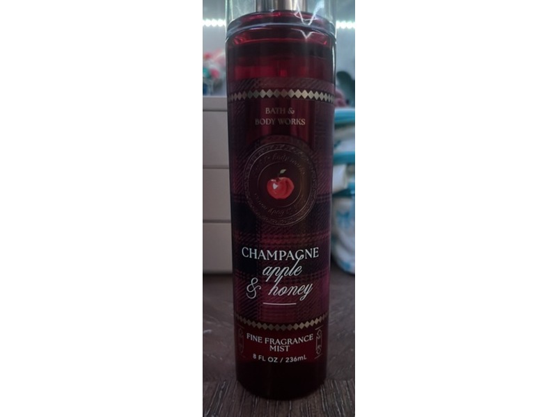 Bath & Body Works Champagne Fine Fragrance Mist, Apple & Honey, 8 fl oz/236 mL