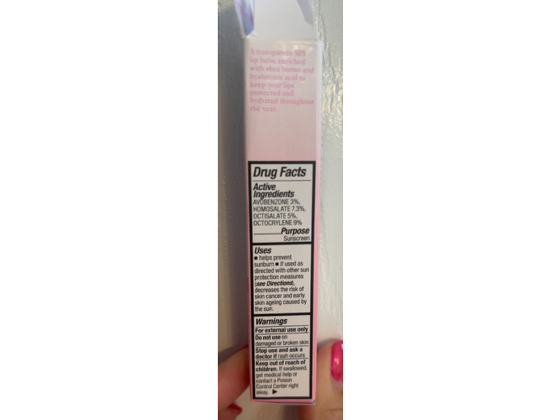 Hello Sunday Clear Lip Balm, SPF 50, Strawberry, 0.5 fl oz/15 mL