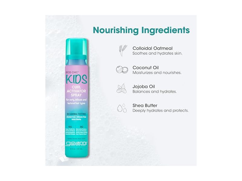 Giovanni Eco Chic Kids Curl Activator Spray, 5 fl oz/147 mL