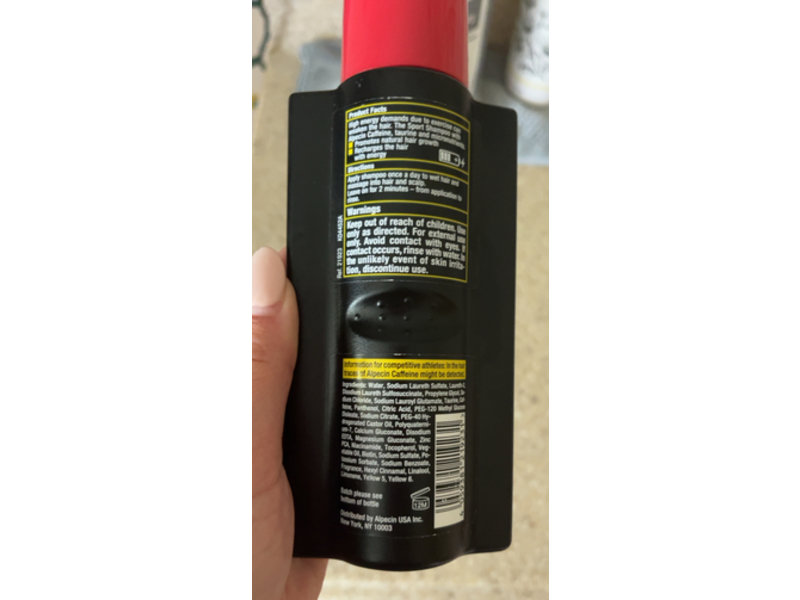 Alpecin Sport Caffeine Shampoo, Taurine & Micronutrients, 8.45 fl oz/250 mL