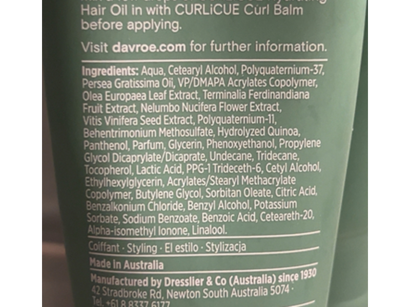 Davroe Curlicue Curl Balm, 1.69 fl oz/50 mL