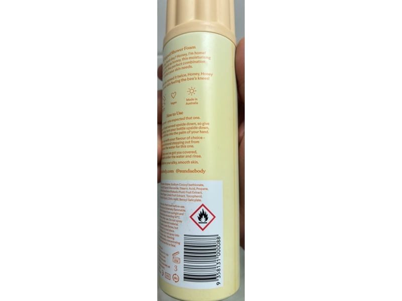 sundae Whipped Shower Foam, Honey Honey, 8.9 fl oz/265 mL