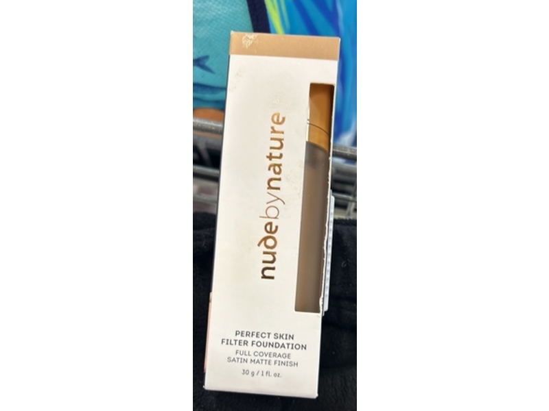 Nude By Nature Perfect Skin Filter Foundation, W9 Golden Amber, 1 fl oz/30 mL