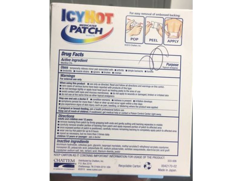 Icy Hot Medicated Patch, 5 Count