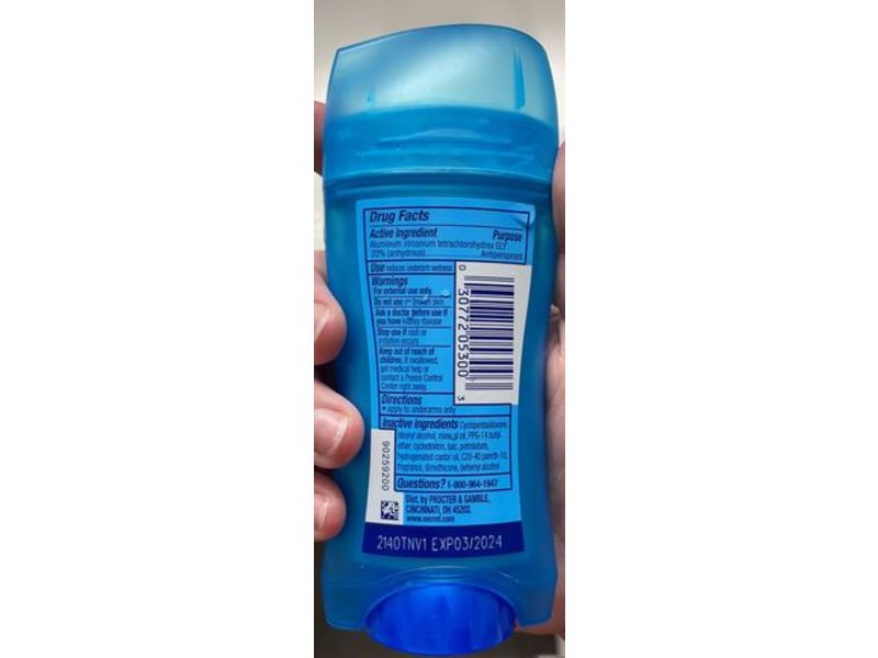 Secret Out Last Antiperspirants & Deodorants, Completely Clean, 2.6 oz/73 g