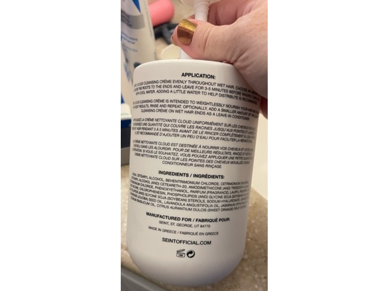 Seint Cloud Cleansing Creme, 33.8 fl oz/1000 mL