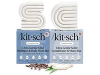Kitsch Ultra Gentle Solid Shampoo Body Wash Bar Solid Conditioner & Shave Bar, Fragrance-Free, 2 Count - thumbnail 1