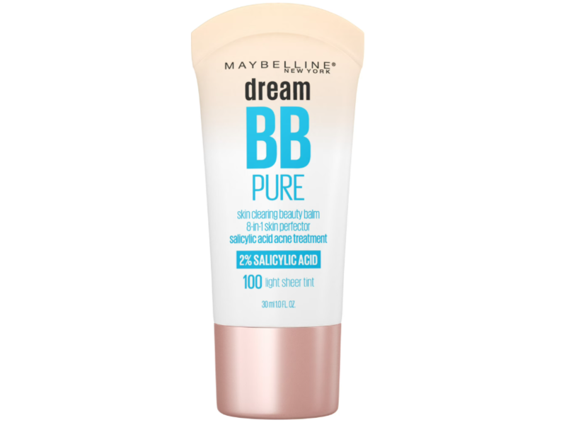 Maybelline New York Dream Pure Skin Clearing BB Cream, 100 Light, 1.0 fl oz/30 mL