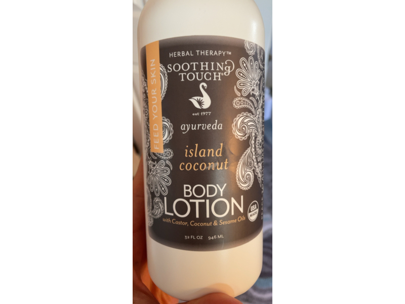 Soothing Touch Ayurveda Body Lotion, Island Coconut, 32 fl oz/46 mL