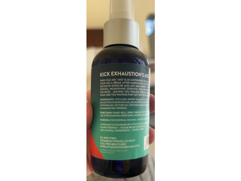 Little Moon Essentials Tired Old Ass Overcome Exhaustion Massage Oil, 4 oz/118 mL