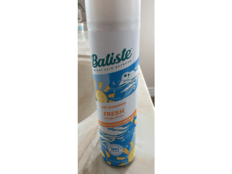 Batiste Dry Shampoo, Fresh Breezy Citrus, 5.71 oz/162 g