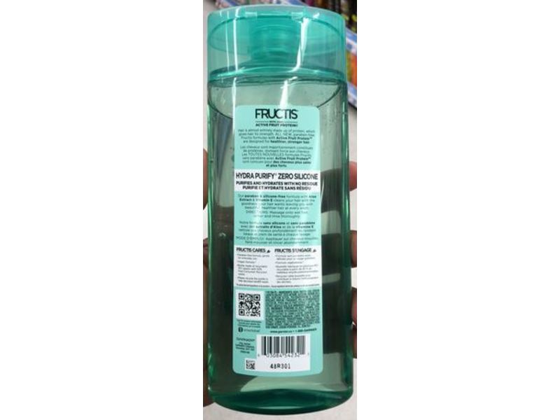 Garnier Fructis Hydra Purify Fortifying Shampoo, Aloe Extract, 22 fl oz/650 mL