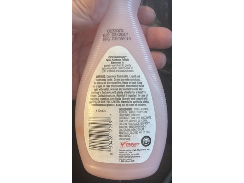 CVS Pharmacy Non-Acetone Polish Remover, 6 fl oz/177 mL