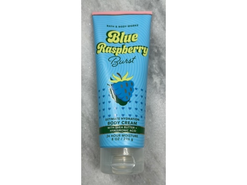 Bath & Body Works Ultimate Hydration Body Cream, Blue Raspberry Burst, 8 oz/226 g