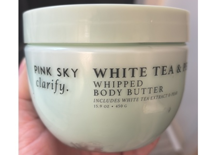 Pink Sky Clarify Whipped Body Butter, White Tea & Pear, 15.9 oz/450 g