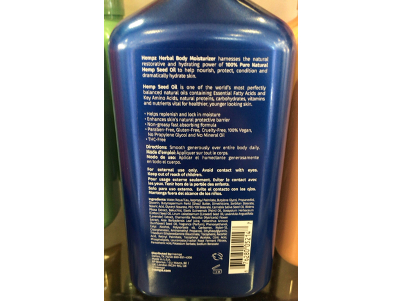 Hempz Herbal Daily Moisturizer, Lavender & Chamomile, 17 fl oz/500 mL