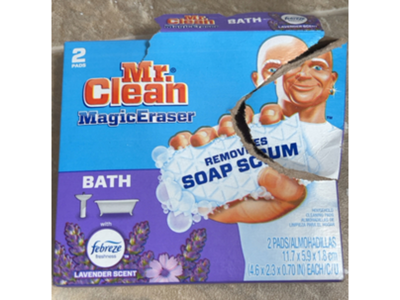 Mr. Clean Magic Eraser Bathroom Cleaning Pads, Lavender scent, 2 Count