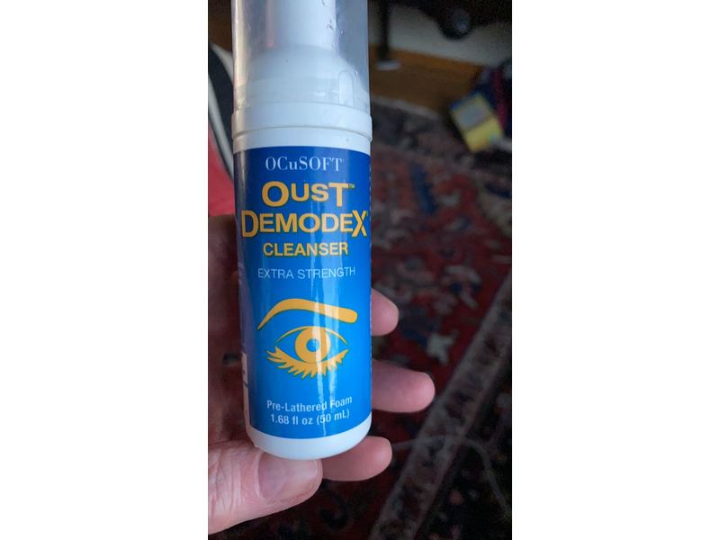 OCuSOFT Oust Demodex Cleanser Pre- Lathered for Irritated Eyelids, 1.68 fl oz/50 mL