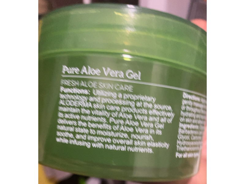 Aloderma Natural Pure Aloe Vera Gel, 7.05 oz/200 g