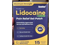Sumifun Lidocaine Pain Relief Gel Patch, Menthol, 15 Count - Image 3