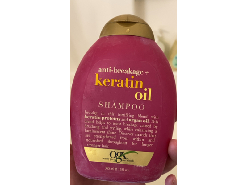 Organix Anti-Breakage+ Keratin Oil Shampoo, 13 fl oz/385mL