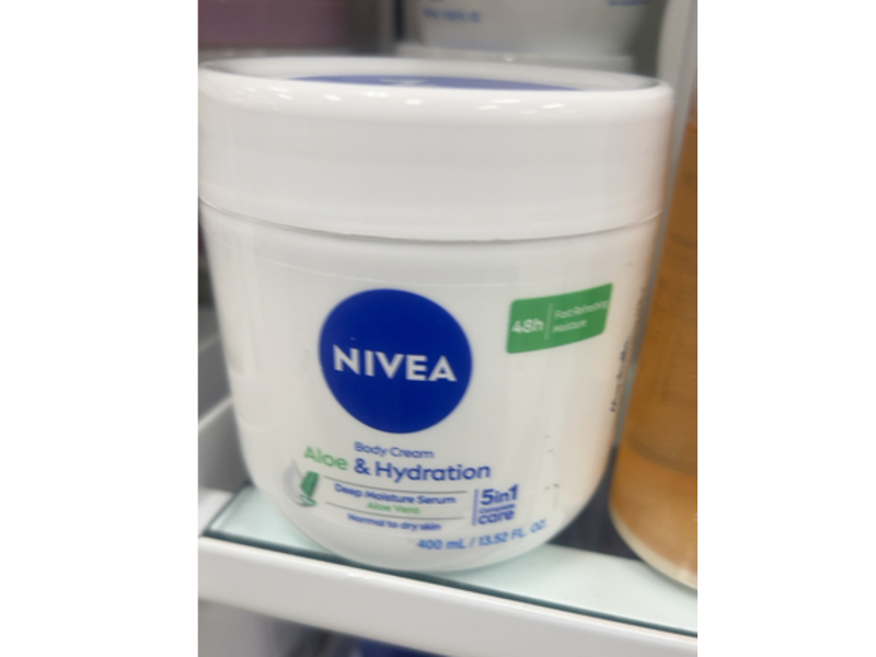 Nivea Body Cream, Aloe & Hydration, 13.52 oz/400 mL