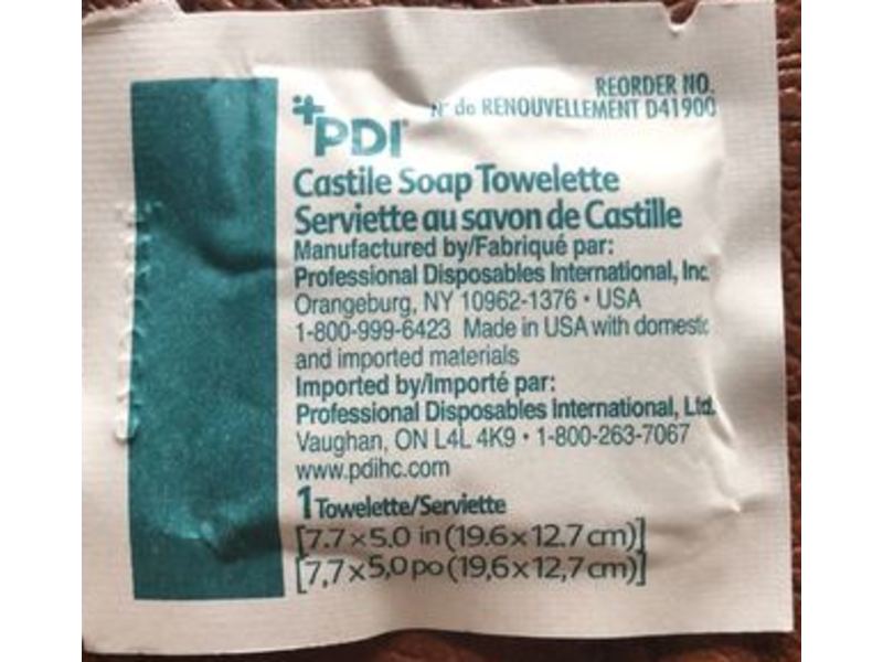 PDI Castile Soap Towelette, 1 Count