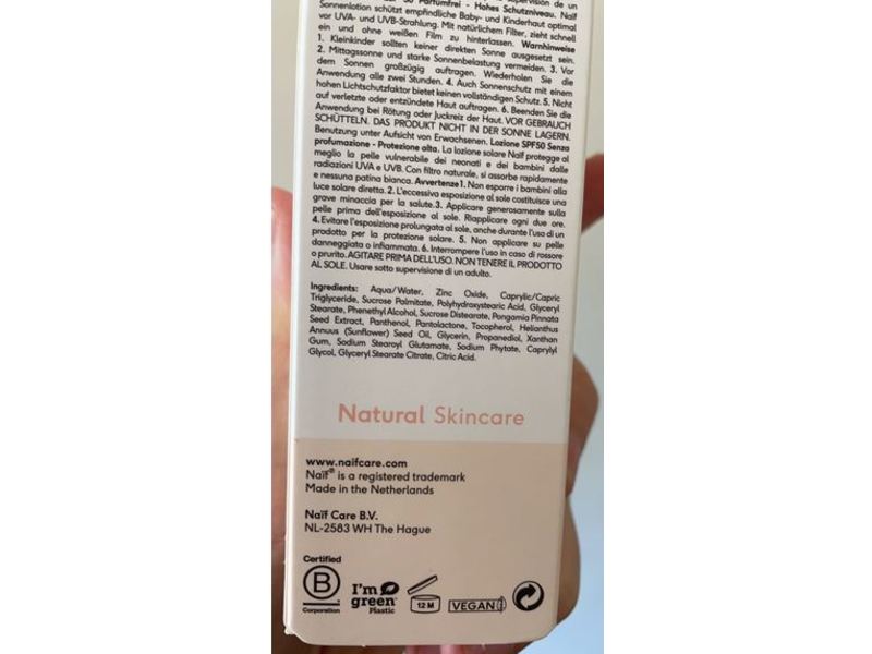 Naif Baby & Kids Sun Lotion, SPF 50, 3.3 fl oz/100 mL