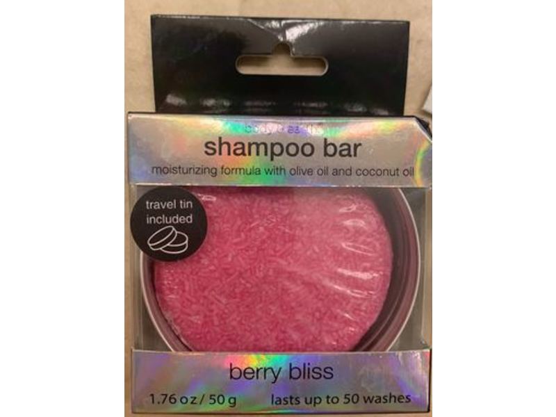 Body & Earth Shampoo Bar, Berry Bliss, 1.76 oz/50 g