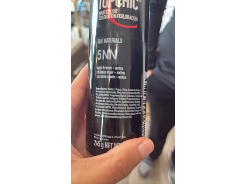 Goldwell Topchic Hair Color, 5NN Light Brown-Extra, 8.6 fl oz/245 g