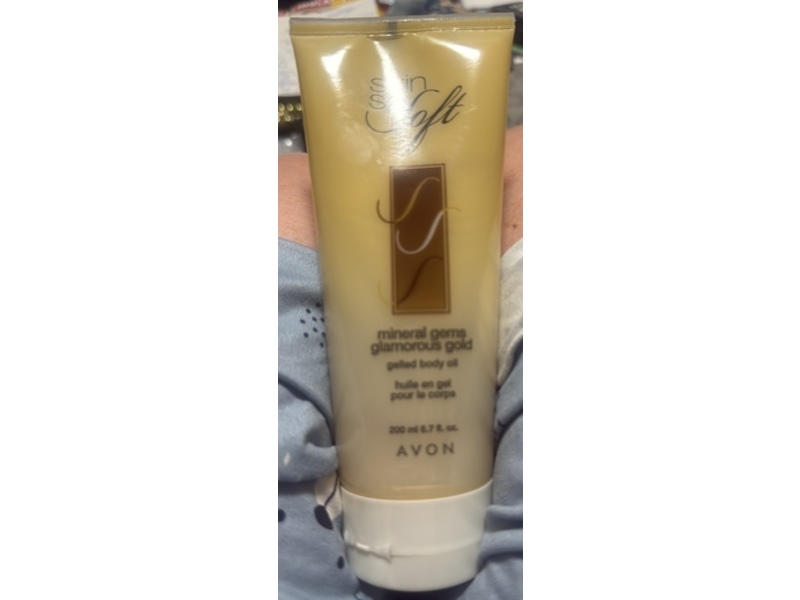 Avon Skin So Soft Mineral Gems Glamorous Gold Gelled Body Oil, 6.7 fl oz/200 mL
