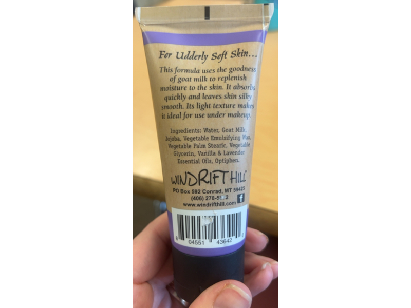 Windrift Hill Relaxing Moisturizing Hand & Body Lotion, Goat Milk, 2 fl oz/60 mL