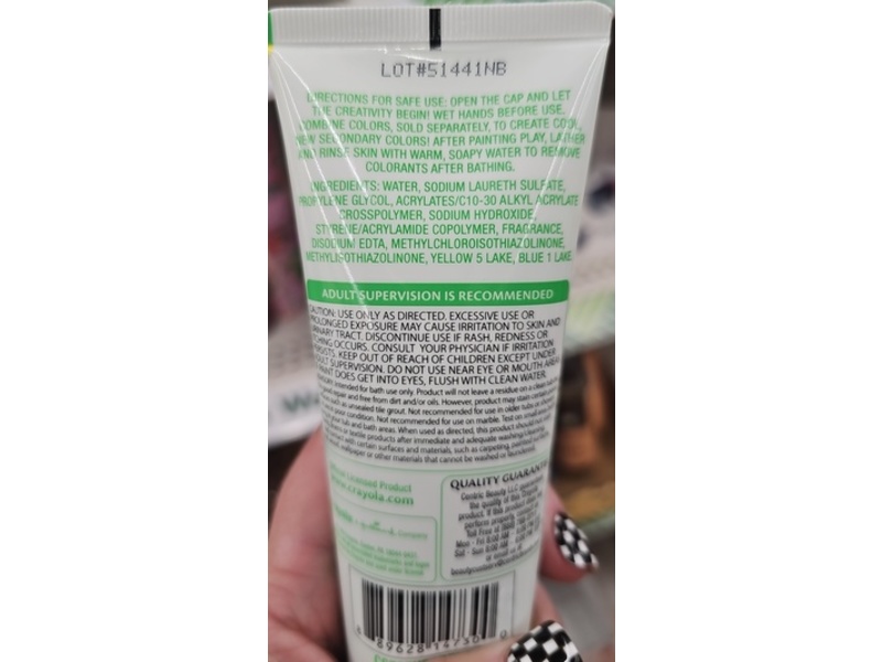 Crayola Bathtub Finger Paint Soap, Screamin Green, 4 fl oz/118 mL