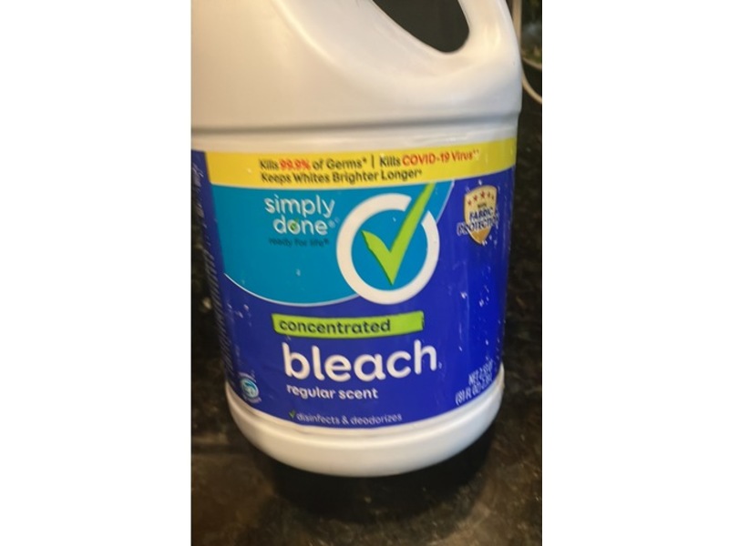 Simply Done Concentrated Bleach, Regular Scent, 81 fl oz/2.39 L
