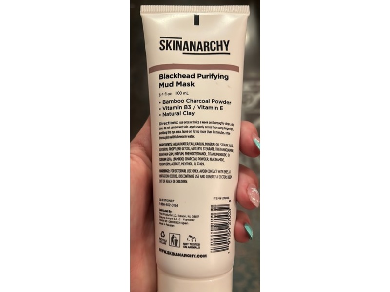 Skinanarchy Blackhead Purifying Mud Mask, 3.4 fl oz/100 mL